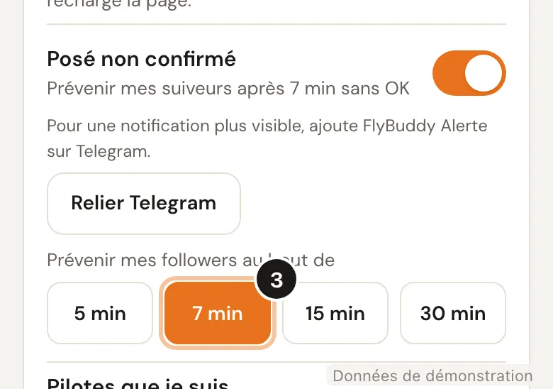 Screenshot of step 3: Choose your delay (Demo data)