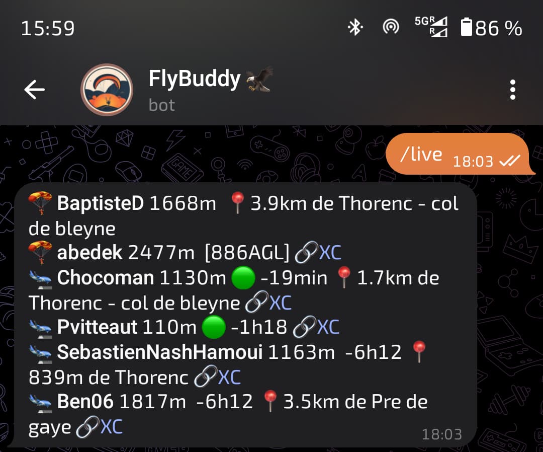 Exemple live