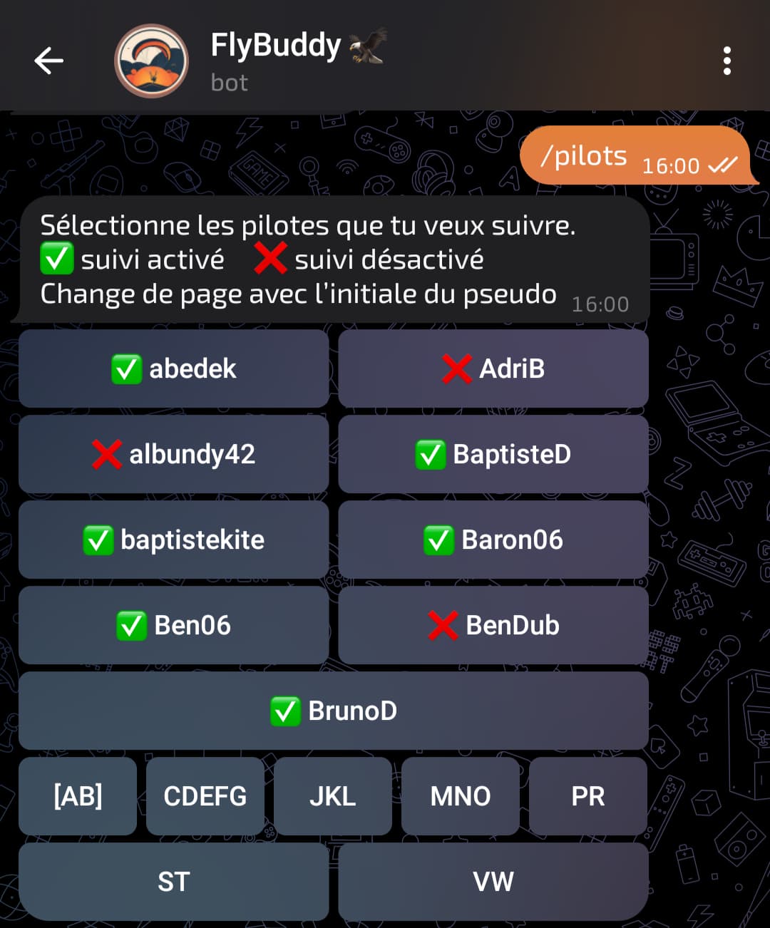 Exemple d'alerte